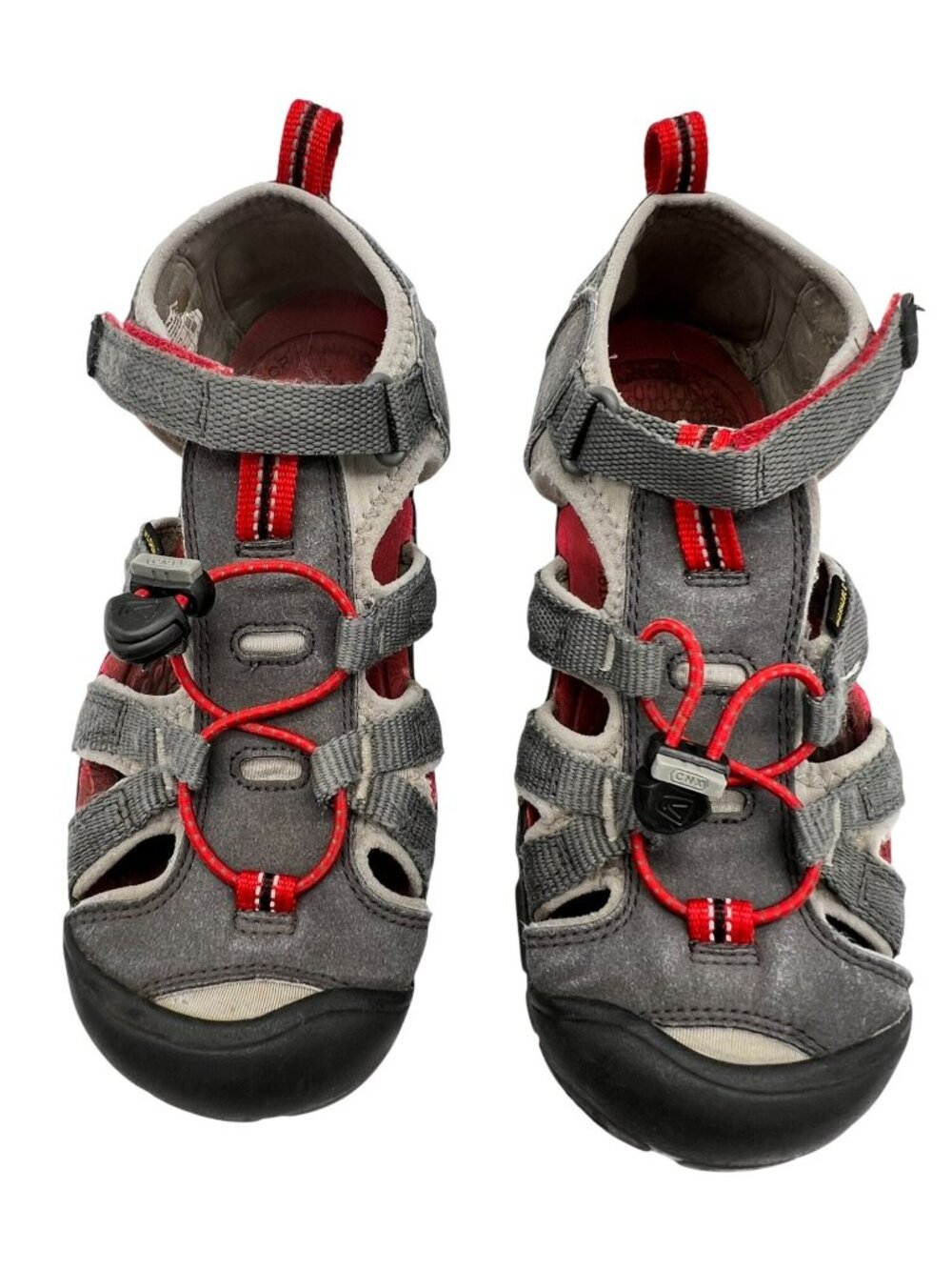 Keen Kids Seacamp II CNX Sandals Size 4 Gray Secure Fit Lace Up School Casual